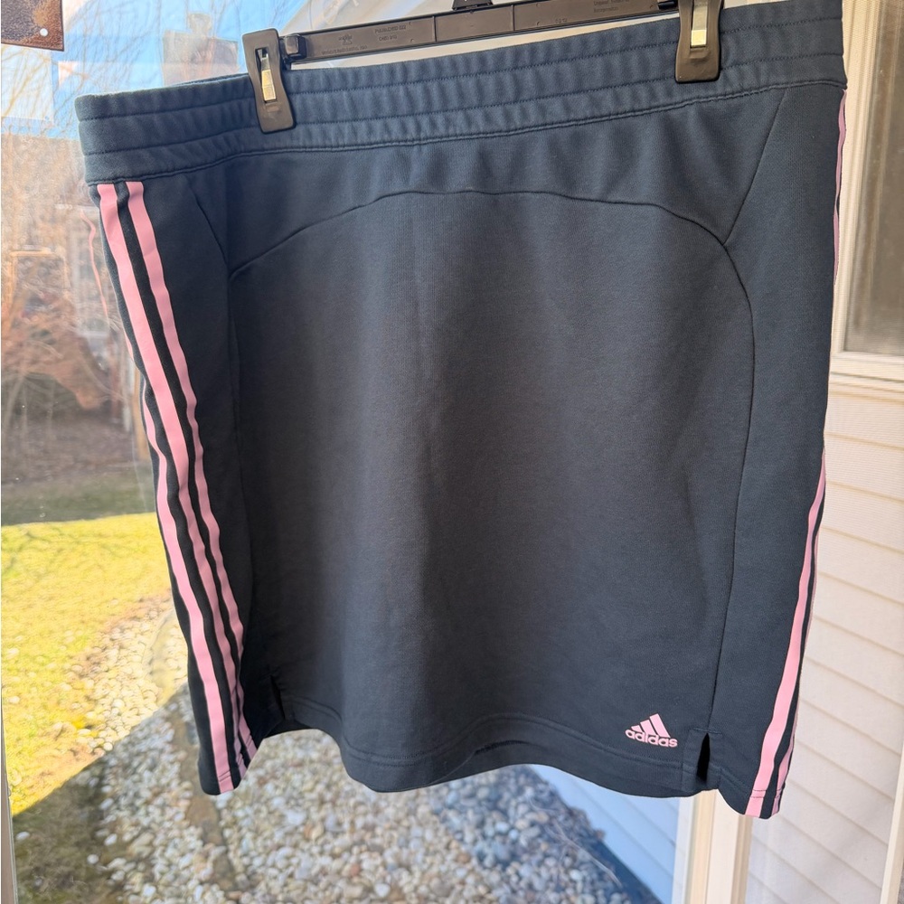 adidas Navy Skirt with Pink Side Stripes